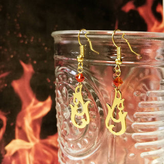 Fire Arabic Earrings | Curvy Arabic Earrings | niji