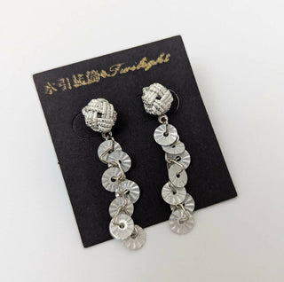 Handmade Silver Earrings | Mizuhiki Silver Earrings | niji