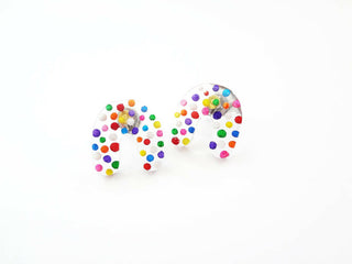 Mini Resin Earrings | Gold Glitter Earrings | niji