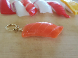 Salmon Sushi Food Sample Keychain