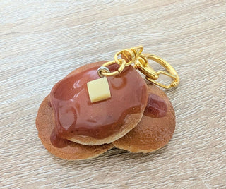Pancake Food Sample Keychain