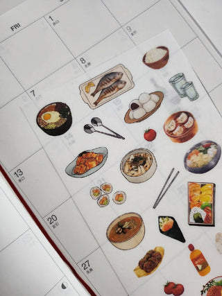 Dining Sticker Sheet | Japanese Washi Paper | niji