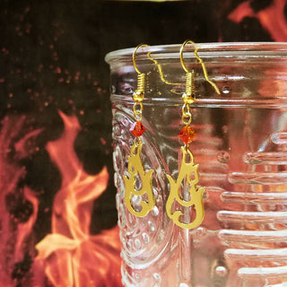 Fire Arabic Earrings | Curvy Arabic Earrings | niji