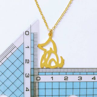 Dog in Hiragana necklace