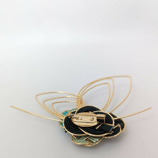 Mizuhiki Butterfly Brooch | Green Emerald Green | niji
