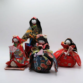 Red Kimono Hair Doll | Washi Paper Doll | niji