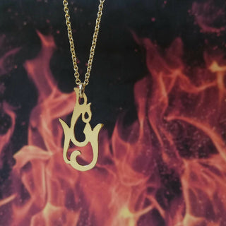 Flame Pendant Necklace | Arabic Fire Necklace | niji