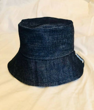Japanese indigo patchwork reversible hat